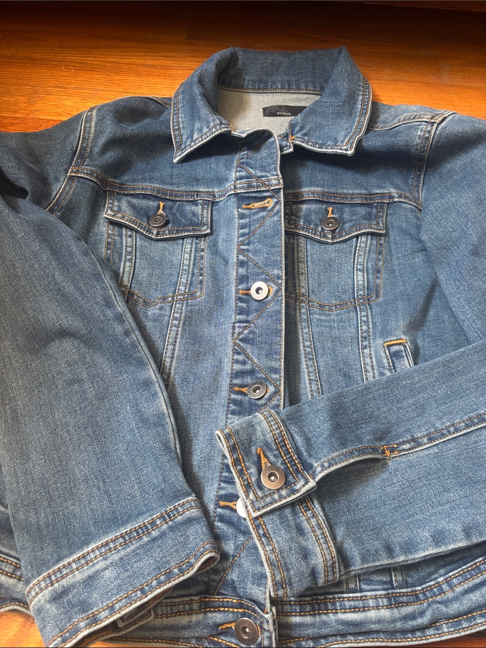 Prana Blue Denim Trucker Jacket